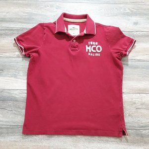 Hollister Youth Boys XL Short Sleeve Shirt Polo Athletic Logo Sport Brand Malibu